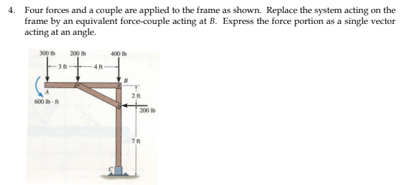 express the force as a single vector at an angle