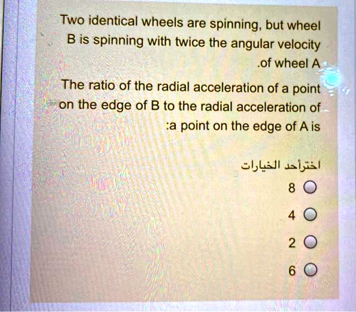 SOLVED Two identical wheels are spinning; but wheel B is spinning with
