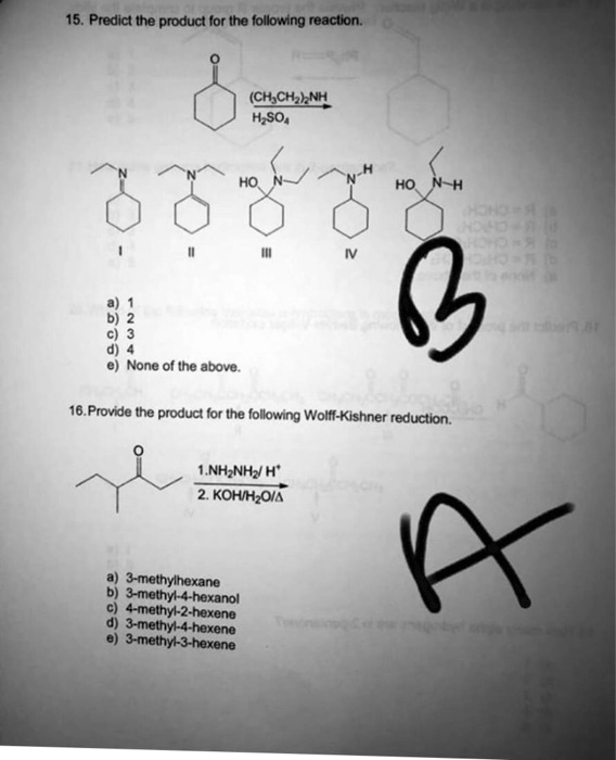 SOLVED: 15. Predict the product for the following reaction. (CH3CH2NH2 ...