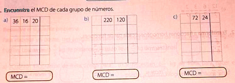 el mcd de los números 10 y 20 es 5