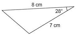 8 cm
28°
7 cm