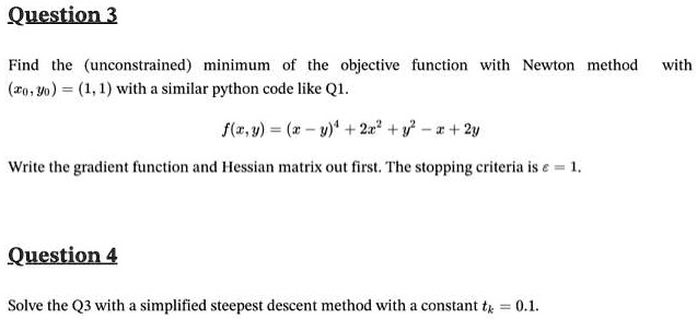 Find Minimum Of Unconstrained | 1 Unconstrained Optimization – AJRUZ