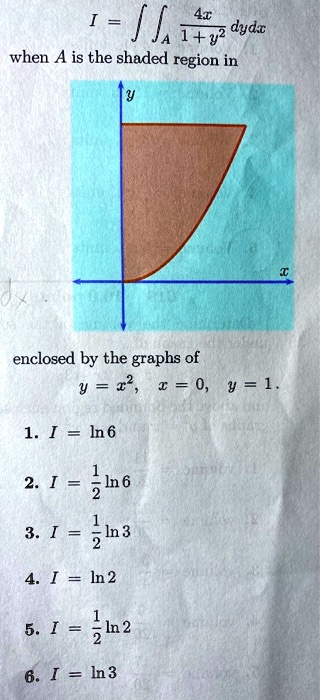 pfp 2 yf 41 when a is the shaded region in enclosed by the graphs of 6 ...