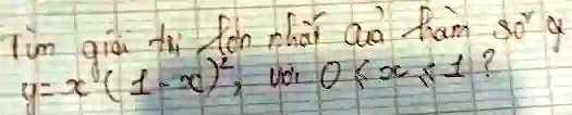 Tìm giá tr? l?n nh?t c?a hàm s? y = x(1 - x^2) v?i 0 < x < 1?