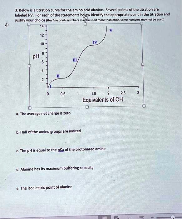 SOLVED Text 3. Below is a titration curve for the amino acid alanine