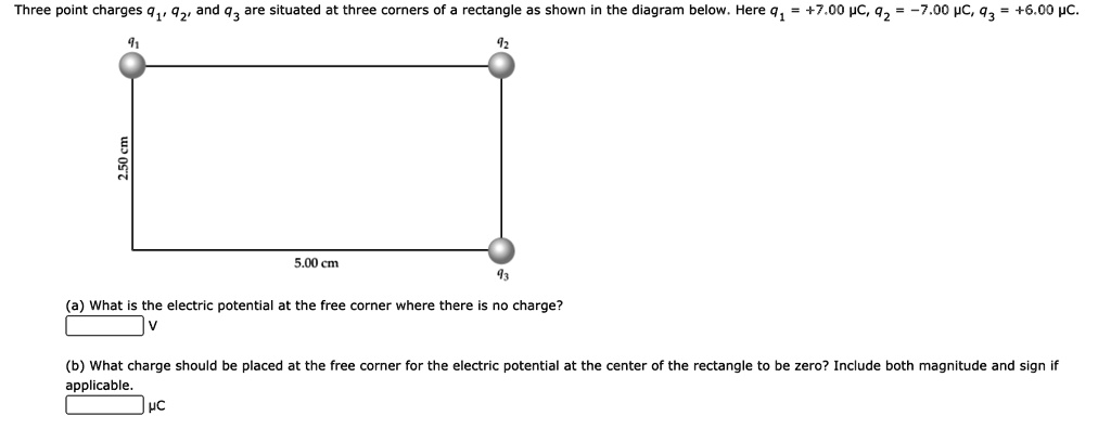 Solved Three Point Charges Q1 Q2 And Q3 Are Situated At Three