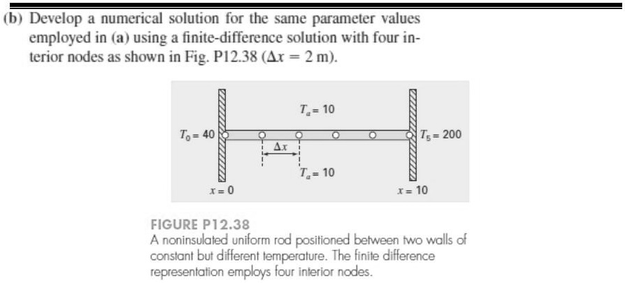 b develop a numerical solution for the same parameter values employed ...