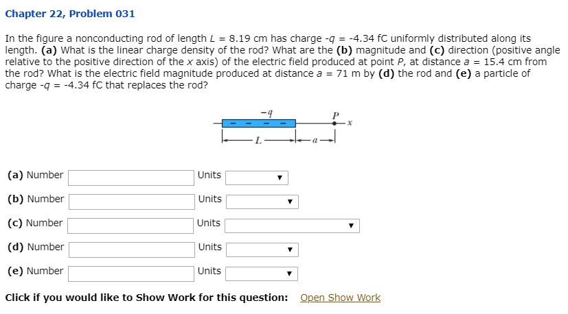 SOLVED: Chapter 22, Problem 031 In the figure nonconducting rod of ...