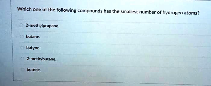 Which one of the following compounds has the smallest… - SolvedLib