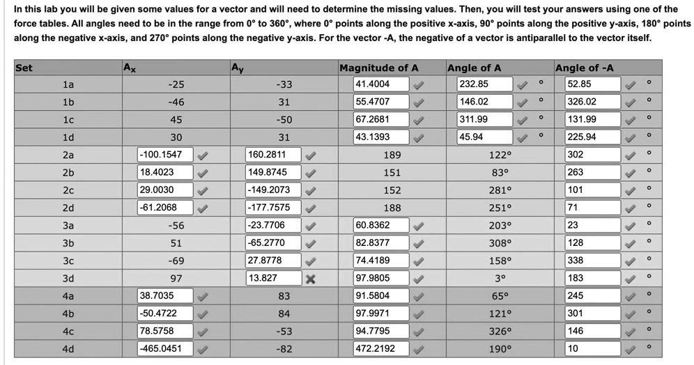 SOLVED: In this lab you will be given some values for a vector and will ...