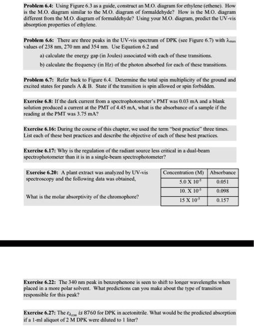 SOLVED: Problem 6.4: Using Figure 6.3 as a guide, construct an M.O