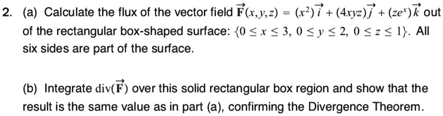 2 A Calculate The Flux Of The Vector Field F X Y Z Itprospt