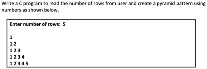 VIDEO solution: Write a C program to read the number of rows from the ...