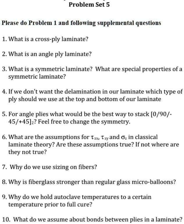 SOLVED Problem Set 5 Please do Problem and the following supplemental