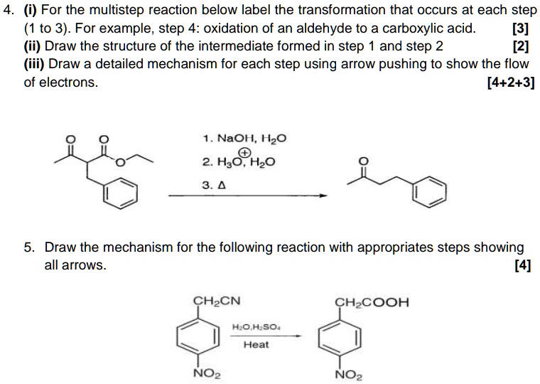 SOLVED: For the multistep reaction below label the transformation that ...