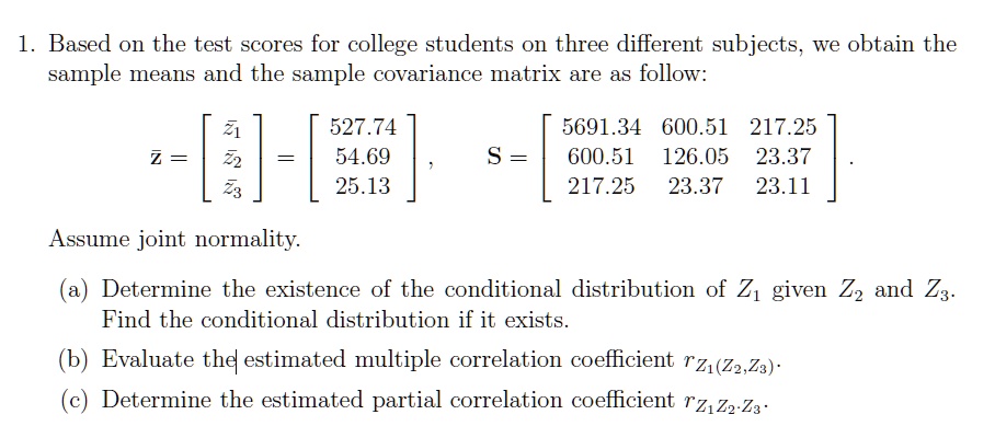 Based on the test scores for college students on three different ...