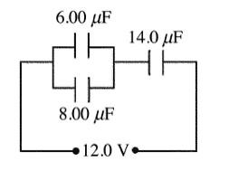 6.00 mu F
14.0 mu F
8.00 mu F
12.0 V