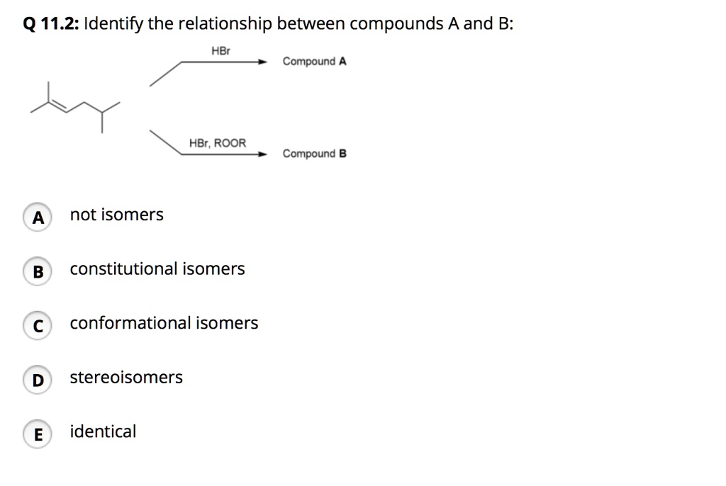 SOLVED: Q 11.2: Identify The Relationship Between Compounds A And B ...