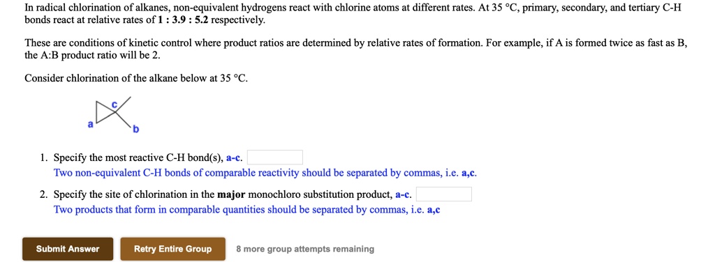 solved-radical-chlorination-of-alkanes-non-equivalent-hydrogens-react