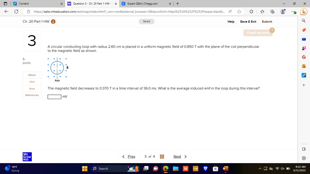 SOLVED MIQuestion 3 Ch. 20 Part 1 HW (Expert Q x