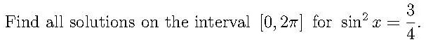 find all solutions on the interval 0 27 for sin 51358