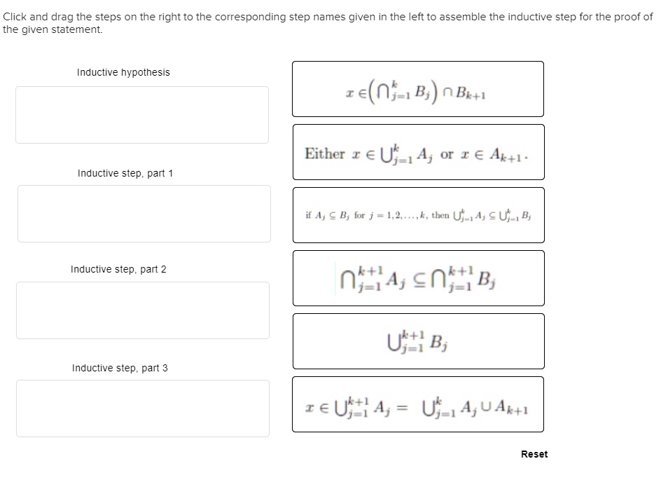 SOLVED Click and drag the steps on the right to the corresponding step