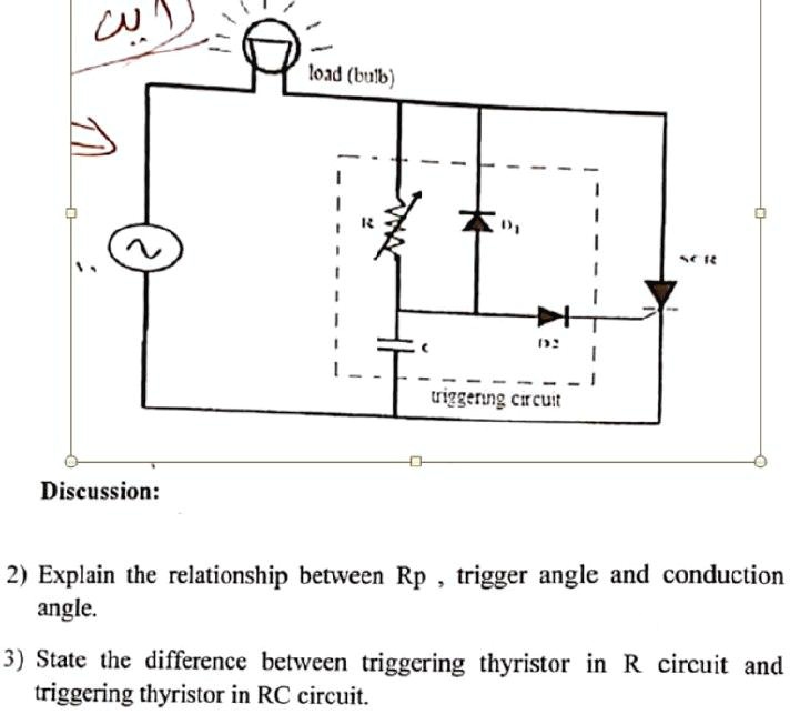 Discussion: 2) Explain the relationship between Rp, trigger angle and ...