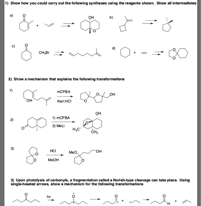 SOLVED: Show how you could carry out the following syntheses using the ...