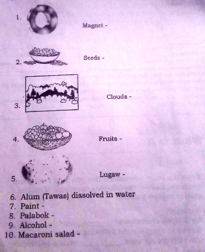 SOLVED Classify the mixtures below as homogeneous or heterogeneous. Seed 2 Clouds 3 4