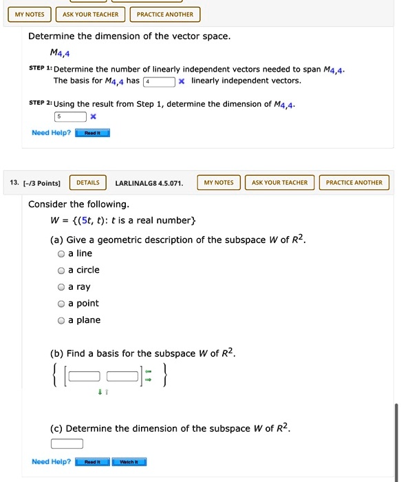 SOLVEDMY NOTES ASK YOUR TEACHER PRACTICE ANOTHER Determine the