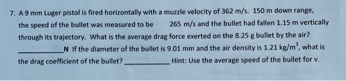 average speed of a bullet