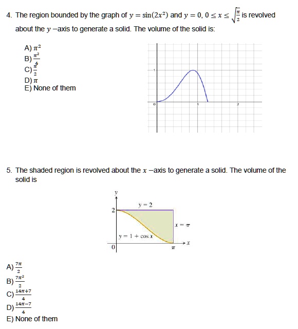 Video Solution: 4. The Region Bounded By The Graph Of Y Sin(2x