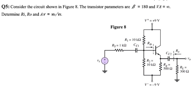 Solved: Consider The Circuit Shown In Figure 8. The Transistor 