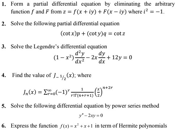 form partial differential equation by eliminating the arbitrary
