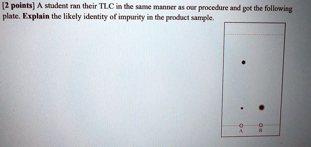 SOLVED: [2 points] A student ran their TLC in the same manner as our ...