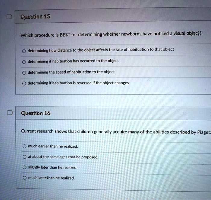 SOLVED Which procedure is BEST for determining whether newborns