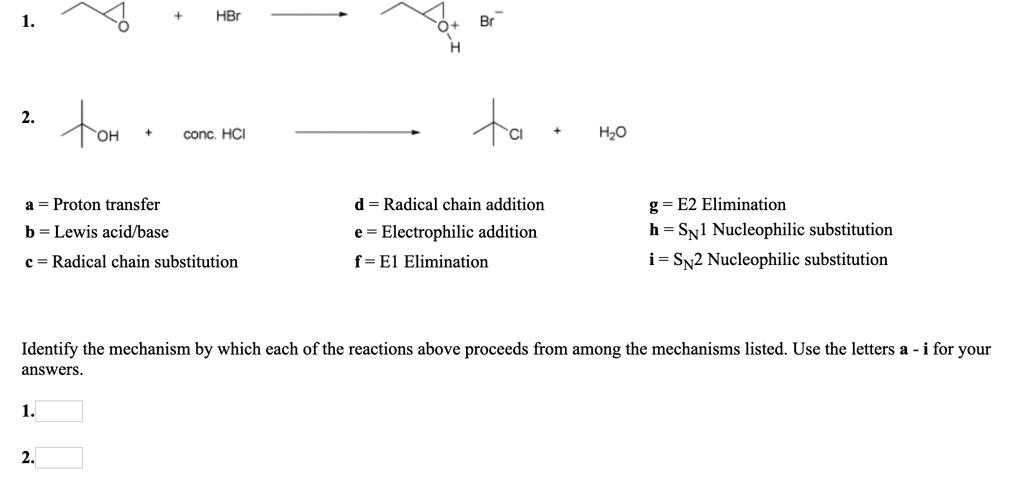 Solvedhbr 0 Oh Conc Hci Hzo Proton Transfer D Radical Chain