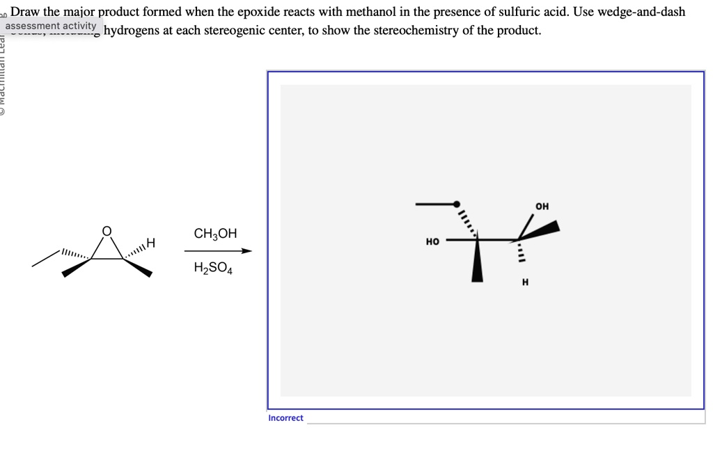 SOLVED: Draw the major product formed when the epoxide reacts with ...