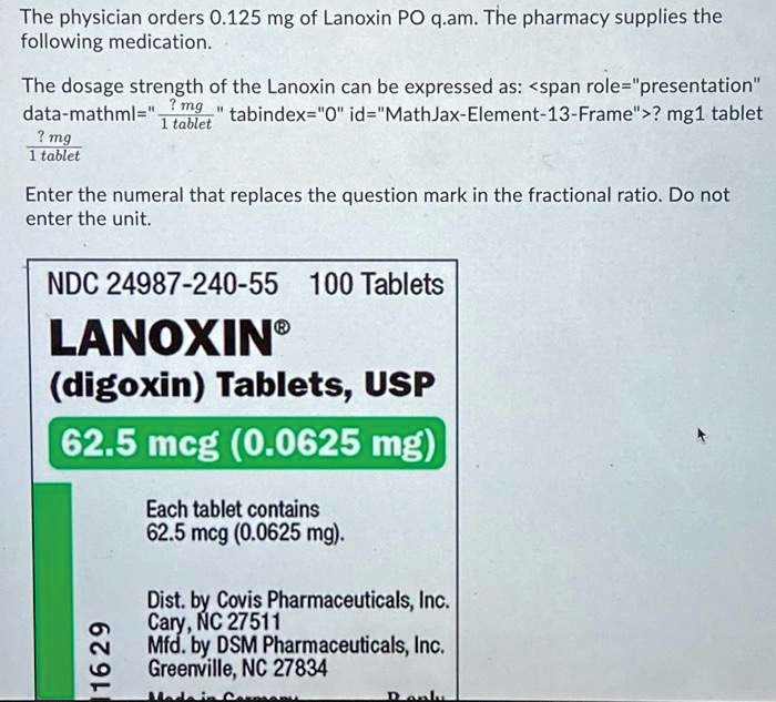 Lanoxin 0 125 Mg Tablet