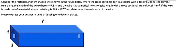 Consider the rectangular prism shaped wire shown in the figure below ...