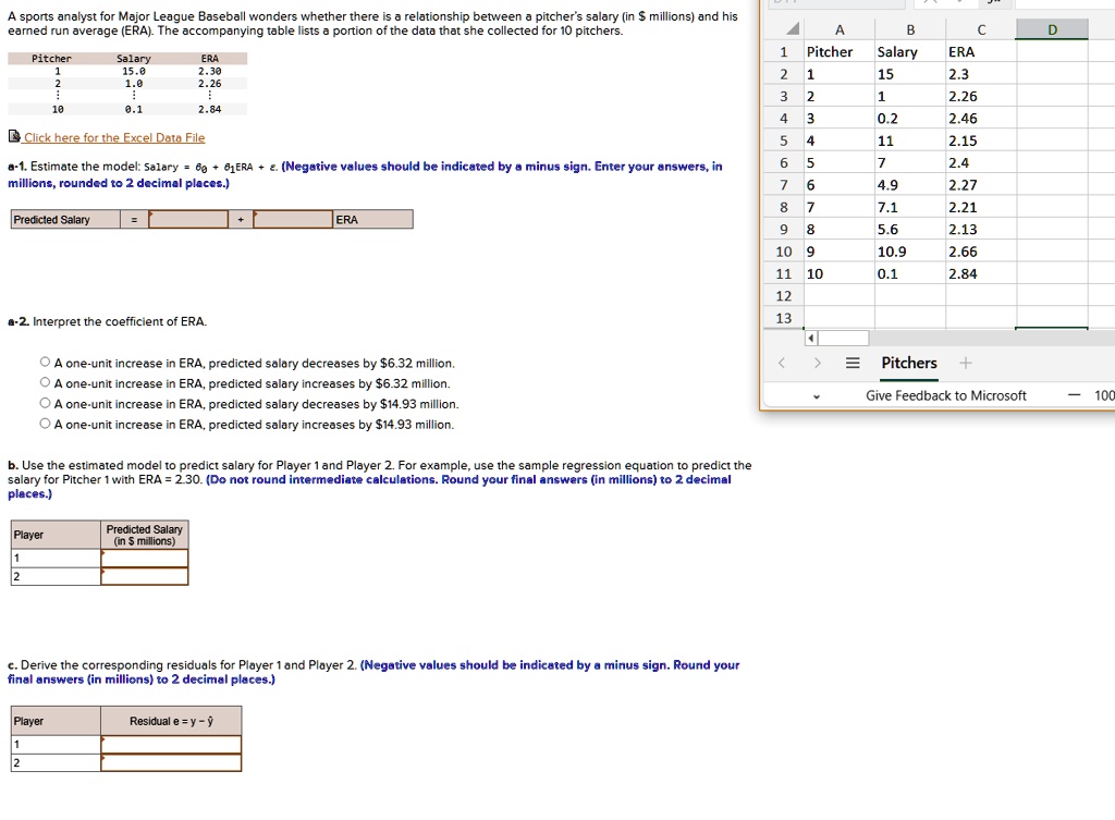 A sports analyst for Major League Baseball wonders whether there is a