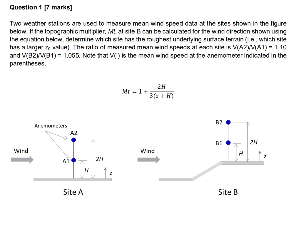 SOLVED Two weather stations are used to measure mean wind speed data
