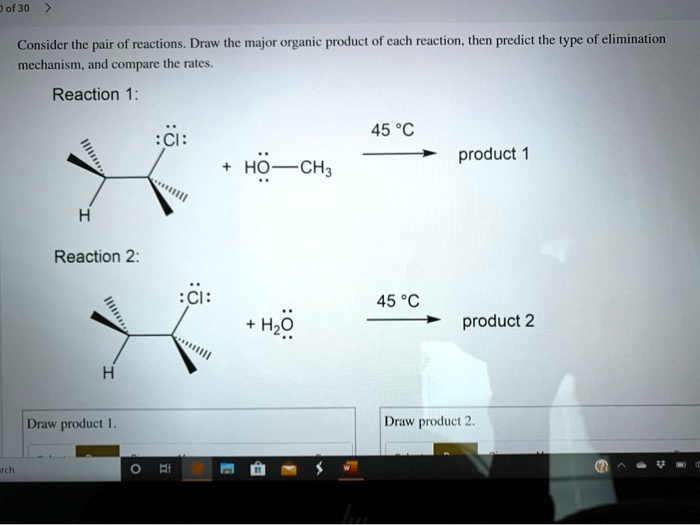 Consider The Pair Of Reactions Draw The Major Organic Product
