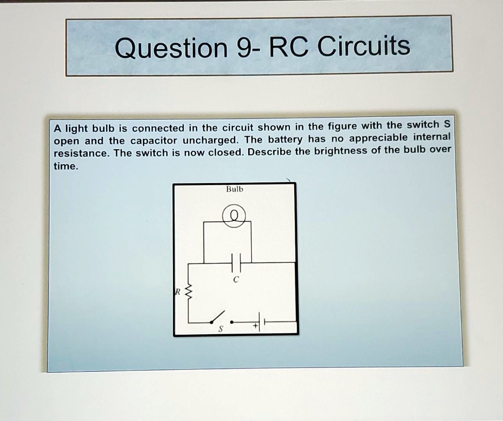 SOLVED Question 9 RC Circuits A light bulb is connected in the