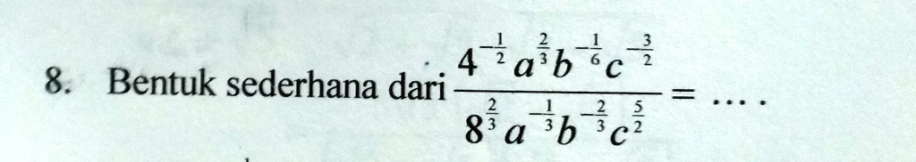 hasil dari 25 pangkat 1 2 x 8 pangkat 4 3