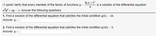 SOLVED: lnI | point) Verify that every member of the family of ...