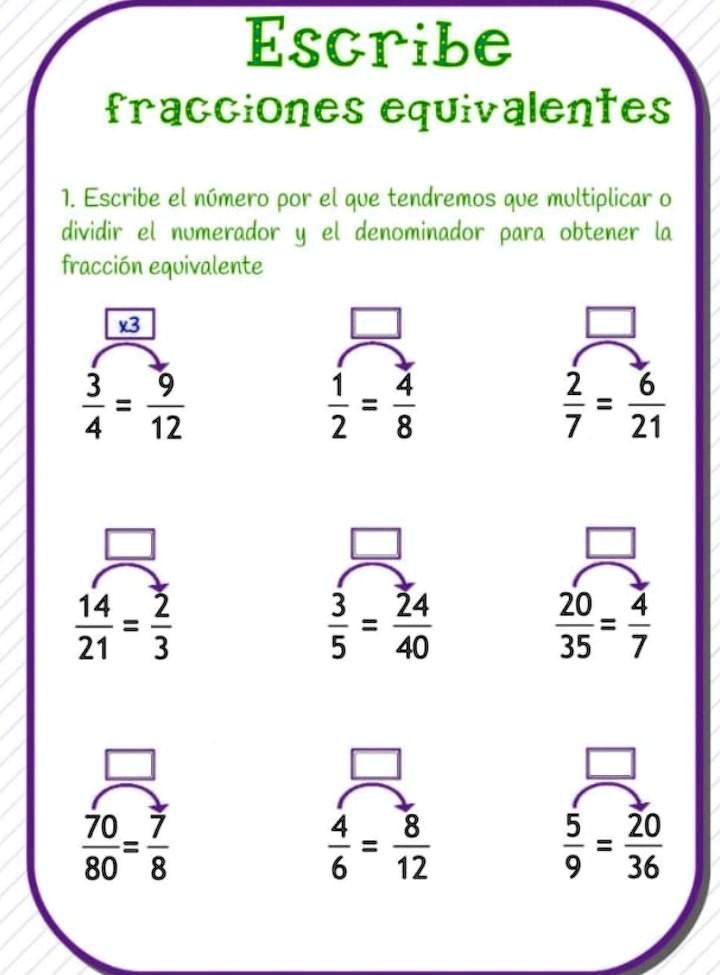 SOLVED: me podrían ayudar en esta tarea porfavor Escribe fracciones ...