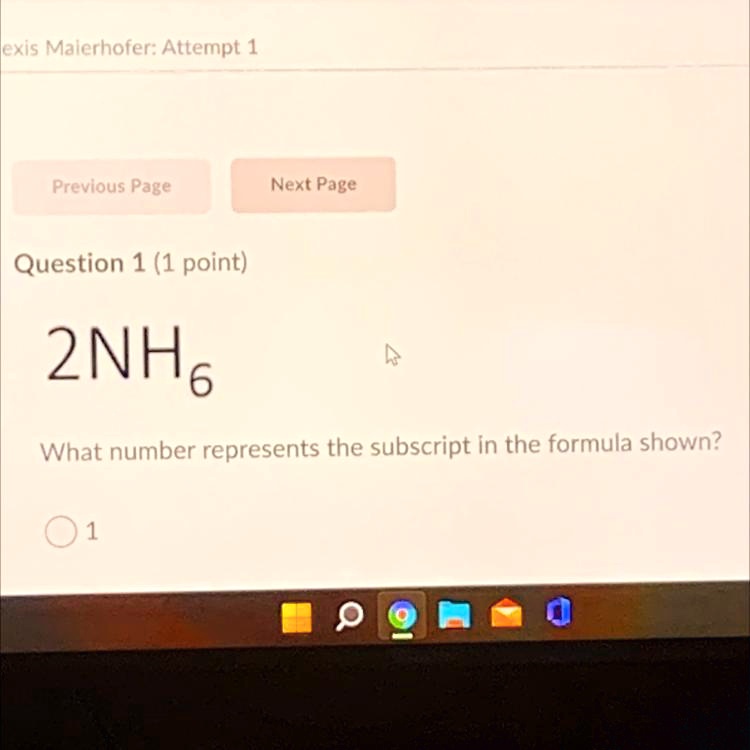 SOLVED: 'what number represents the subscript in the formula shown? A ...