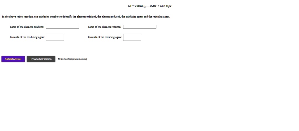 Solved Cr Oz Acic Cet Eo In Tk Abore Tedor Ic Ton U6 Orjdation Nubrs Iotify Emeni Otiiized Ibeelmenlroued The Oxidizing Agcnt And Tkx Reducin3 Jgc0t Oftha Clemtnr Orudued Ofthc Ckmcat Icduced Fonuli Ofbt