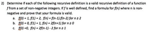 SOLVED: Determine if each of the following recursive definition Is a ...